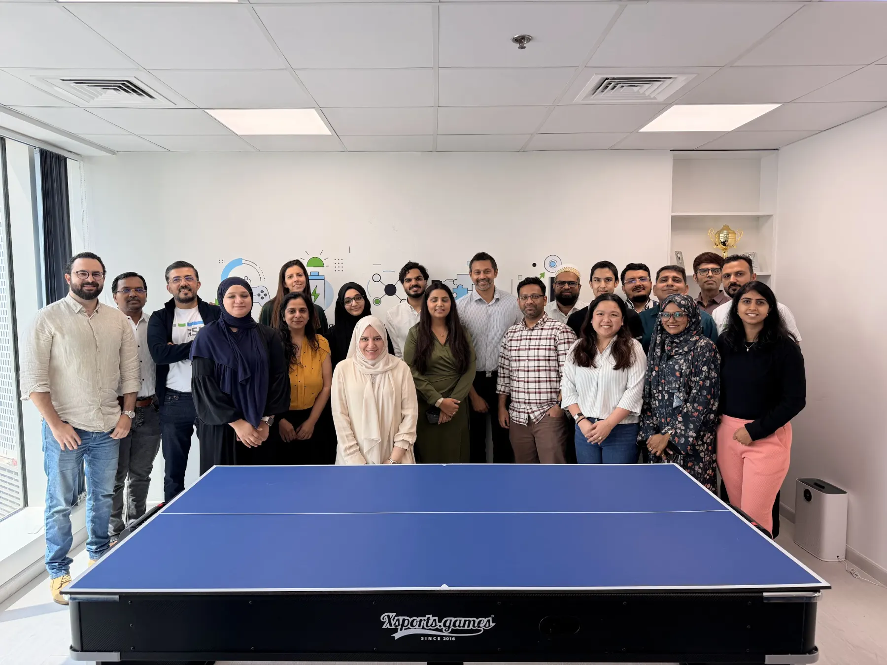 Group photo of an audit and advisory team after their AI workshop