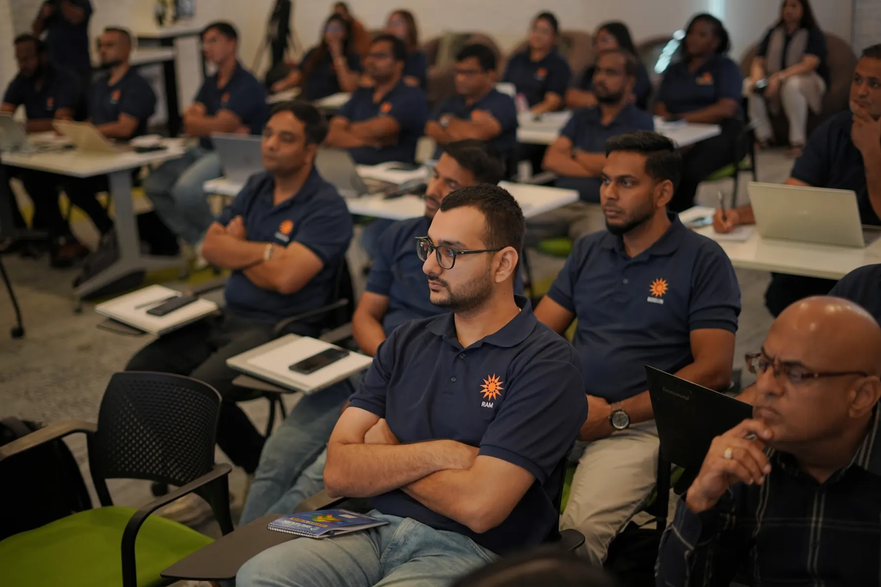 Managers listening during the teaching block